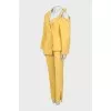 Yellow asymmetrical suit