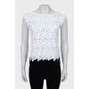 White woven tank
