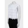 White woven tank