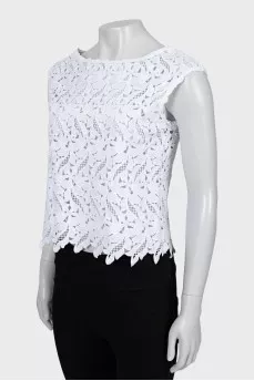 White woven tank