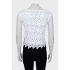 White woven tank