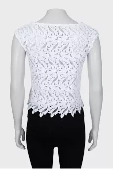 White woven tank