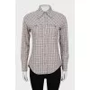 Checkered shirt with patch pockets