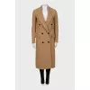 Wool coat with accent buttons