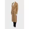 Wool coat with accent buttons