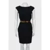 Black dress with gold belt
