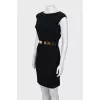 Black dress with gold belt