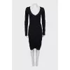 Bodycon dress with ribbed pattern