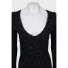 Bodycon dress with ribbed pattern