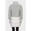 Funny down jacket with a high neck
