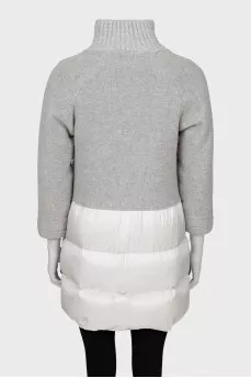 Funny down jacket with a high neck