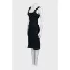 Black dress decorated with flowers