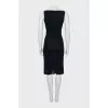 Black dress decorated with flowers