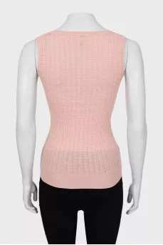 Pink ribbed tank