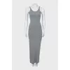 Gray bodycon maxi dress