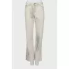 Light gray wide leg fit jeans