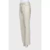 Light gray wide leg fit jeans