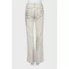 Light gray wide leg fit jeans
