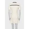 Fitted dress with contrast seams