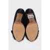 Navy blue suede shoes