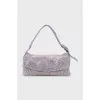 Shoulder bag with rhinestones