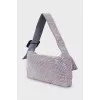 Shoulder bag with rhinestones