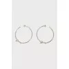 Gold-tone hoop earrings with brand logo