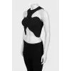 Black top with raised seams