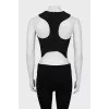 Black top with raised seams