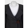 Fitted jacket with leather buckle