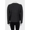 Fitted jacket with leather buckle