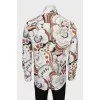 Men's fitted shirt in floral print