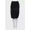 Fitted pleated skirt