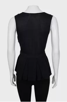 Semi-sheer fitted blouse