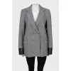 Double-breasted check jacket