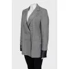 Double-breasted check jacket