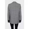 Double-breasted check jacket