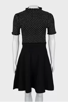 Fitted dress decorated with rhinestones