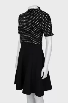 Fitted dress decorated with rhinestones