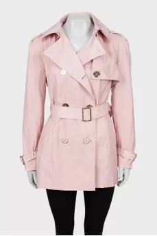 Cropped trench coat with tag
