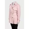 Cropped trench coat with tag