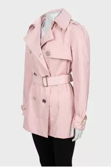 Cropped trench coat with tag