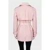 Cropped trench coat with tag