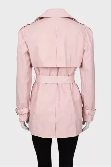 Cropped trench coat with tag
