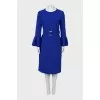 Fitted dress with belt