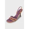 Two-tone high heel sandals