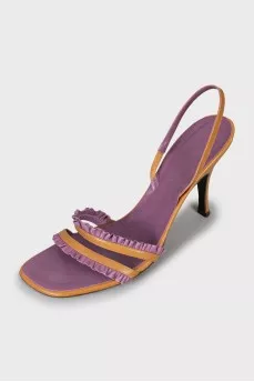 Two-tone high heel sandals