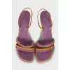 Two-tone high heel sandals