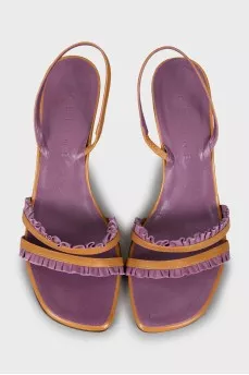 Two-tone high heel sandals