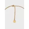 Gold pendant with brand logo